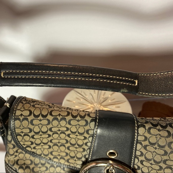 Coach logo’d short shoulder bag/matching wallet - Picture 2 of 7